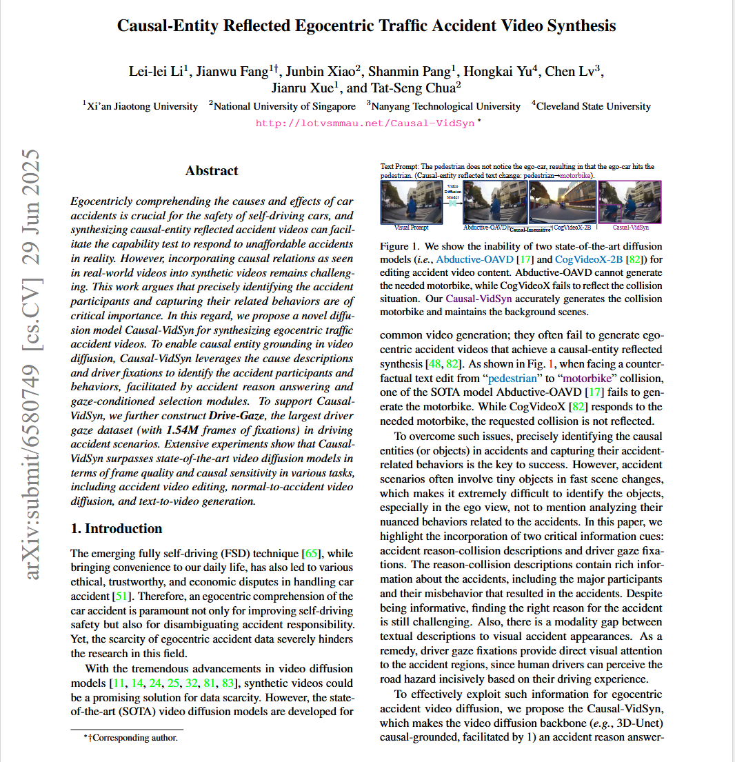 Paper thumbnail for Causal-Entity Reflected Egocentric Traffic Accident Video Synthesis
